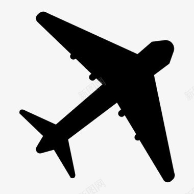 飞机航班旅游图标