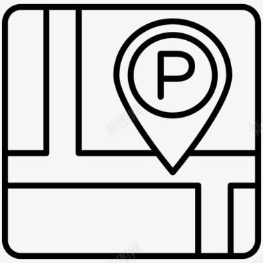 停车位置地图指针停车区域图标