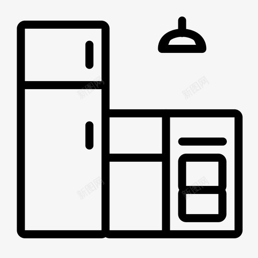 厨房住宅室内设计svg_新图网 https://ixintu.com 厨房 住宅 室内设计