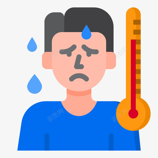 发热医疗保健20持平svg_新图网 https://ixintu.com 发热 医疗保健 持平