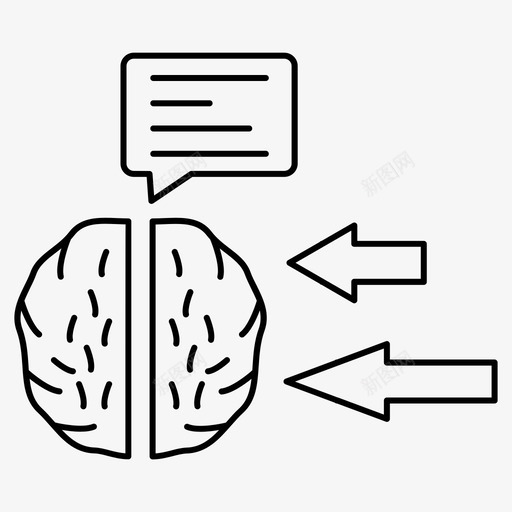 大脑沟通左向svg_新图网 https://ixintu.com 大脑 沟通 左向 思维 工商管理 细线
