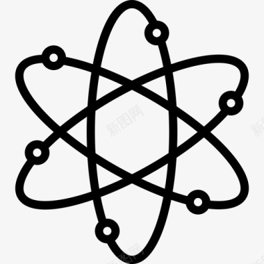 原子化学科学图标