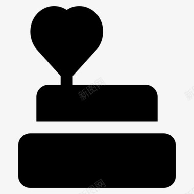 婚礼蛋糕新娘爱情图标