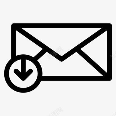 邮件下载收件箱信件图标