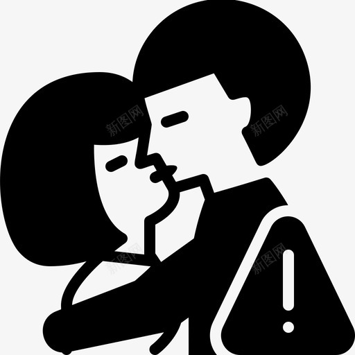 接吻社交距离6填充svg_新图网 https://ixintu.com 接吻 社交 距离 填充