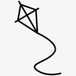 风筝线图风筝玩具秋季2px线图标高清图片