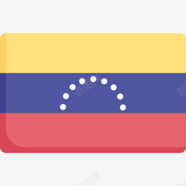 委内瑞拉国旗17平坦图标