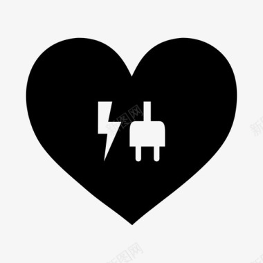 充电的心能量就像图标