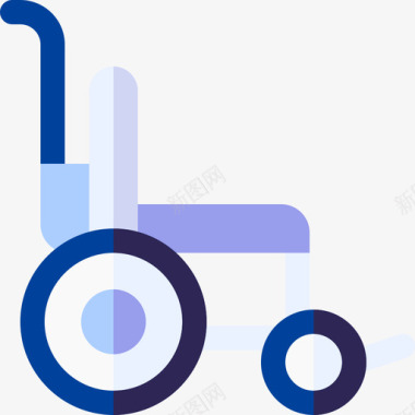 轮椅人道救援6号扁平图标