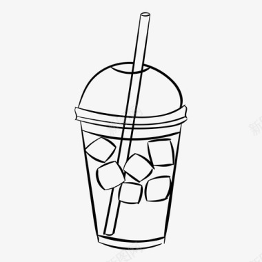 冰咖啡咖啡杯子图标