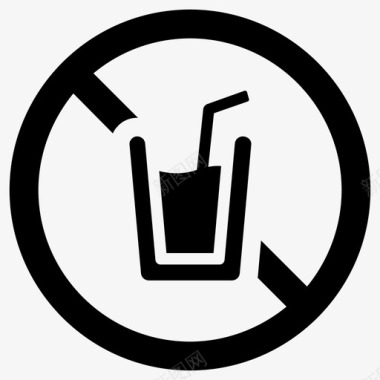 禁止饮酒禁止茶点禁止使用玻璃图标