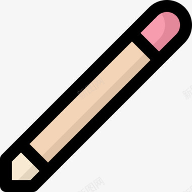 铅笔用户界面165线颜色图标