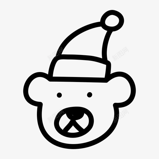 戴圣诞帽的小熊戴圣诞帽的熊画的svg_新图网 https://ixintu.com 圣诞 戴圣诞 画的 小熊 瘦的