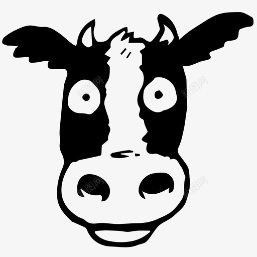 牛动物可爱svg_新图网 https://ixintu.com 动物 可爱 农场 手绘
