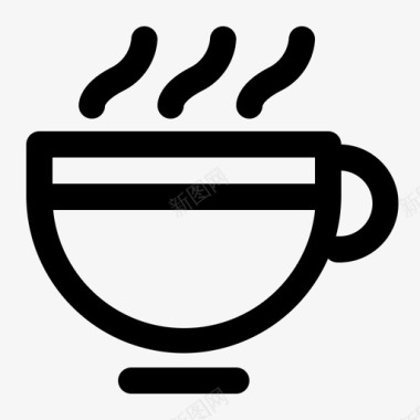 热咖啡碗杯图标