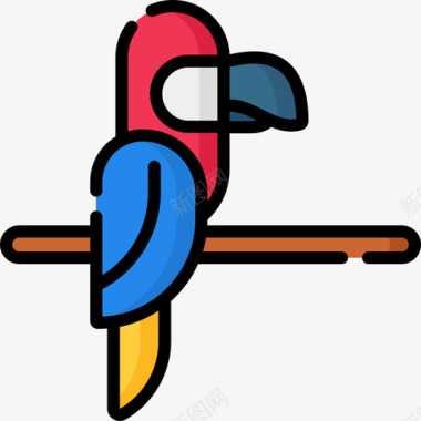 金刚鹦鹉巴西20线形颜色图标