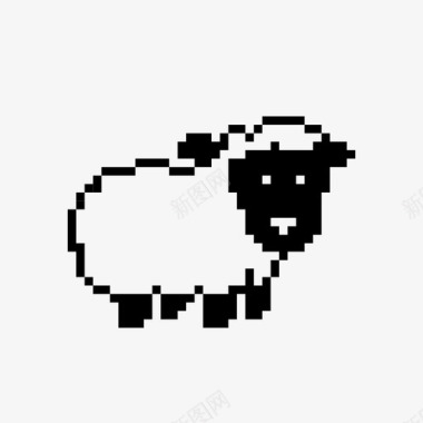 绵羊黑头动物母羊图标