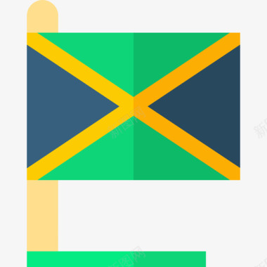 牙买加雷鬼46平坦图标