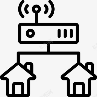 路由器到家庭wifi热点internet图标