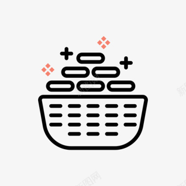 洗衣清洁衣服图标桶元素图标