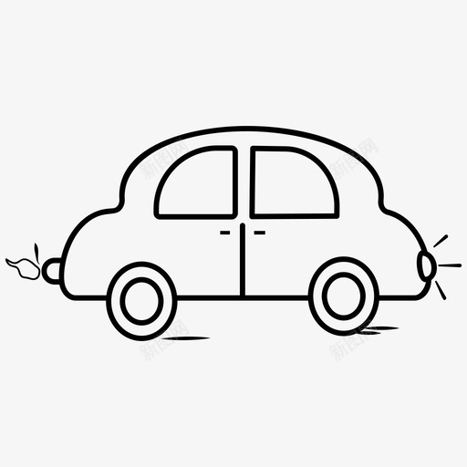 玩具车婴儿车发条车svg_新图网 https://ixintu.com 玩具车 发条 婴儿车 玩具 儿童车 运输线 图标
