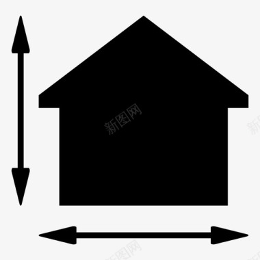 房屋尺寸建筑房屋图标