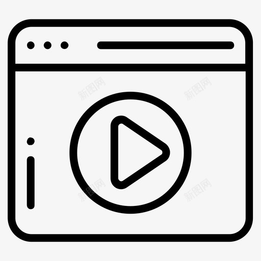 视频网站互联网视频在线视频svg_新图网 https://ixintu.com 视频 网站 互联网 在线视频 教程 播放 音乐 多媒体 线图 图标