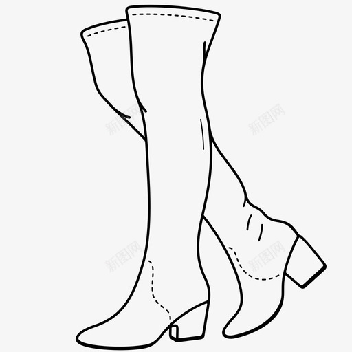 女式靴子长款鞋子svg_新图网 https://ixintu.com 女式 靴子 长款 鞋子 冬季 过膝