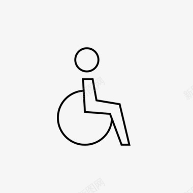 残疾标牌厕所图标
