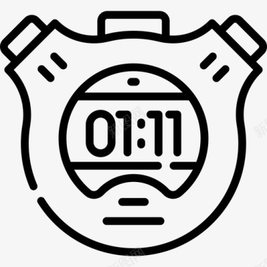 秒表时间80线性图标