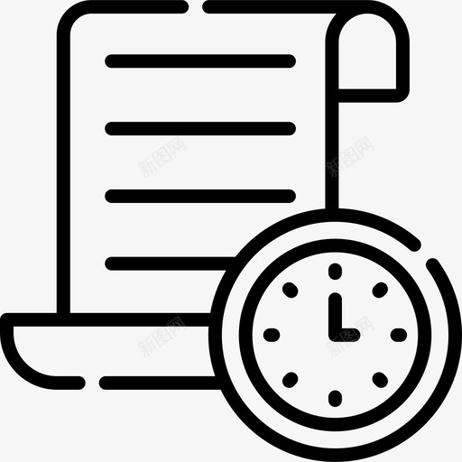 时钟时间80线性svg_新图网 https://ixintu.com 时钟 时间 线性