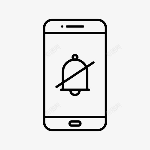 静音通知无通知38智能手机svg_新图网 https://ixintu.com 通知 静音 智能 手机