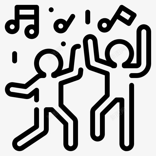 跳舞生日快乐svg_新图网 https://ixintu.com 生日 派对 跳舞 快乐 音乐