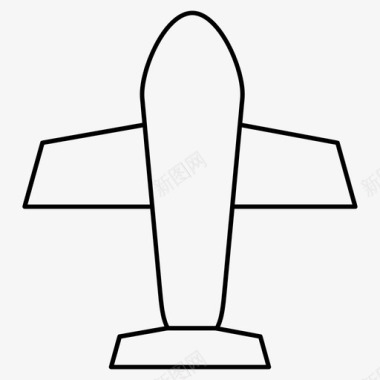 飞机飞行移动应用程序图标细线集243图标