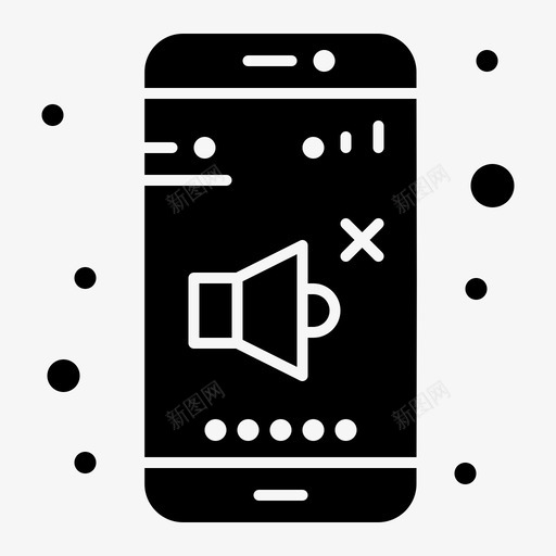 关闭控制静音svg_新图网 https://ixintu.com 关闭 控制 静音 声音 音量 android 应用程序 实体 字形