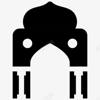 祈祷室建筑伊斯兰建筑图标