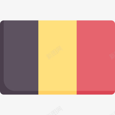 比利时国旗17平坦图标