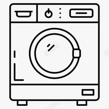 洗衣机自动洗衣机布艺洗衣机图标