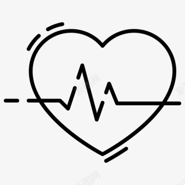心率图心脏护理心脏健康图标
