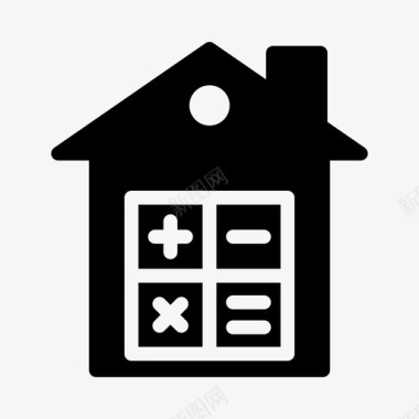 房屋保险公寓建筑物图标