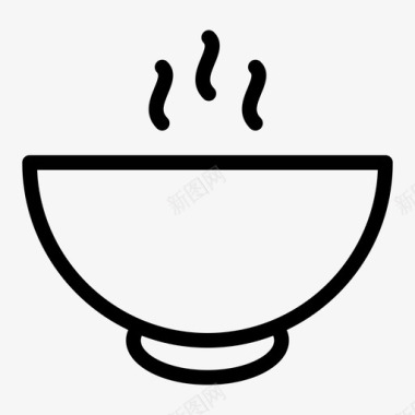 热汤碗吃食图标