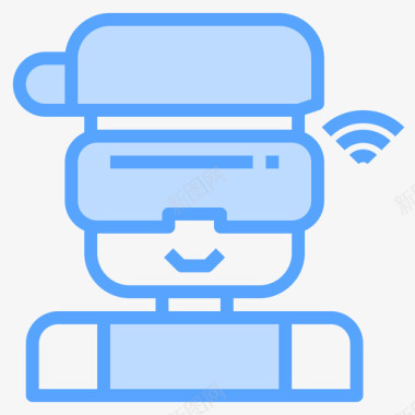虚拟现实眼镜游戏控制器16蓝色图标