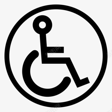 无障碍残疾人身体残疾图标