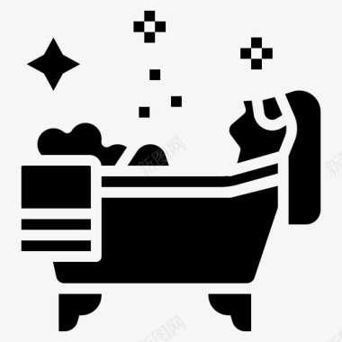 浴缸个人卫生4填充图标