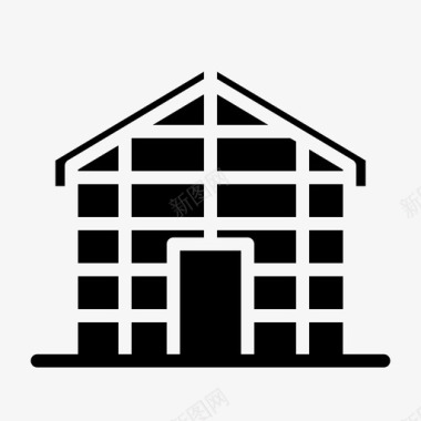 农业建筑玻璃屋图标