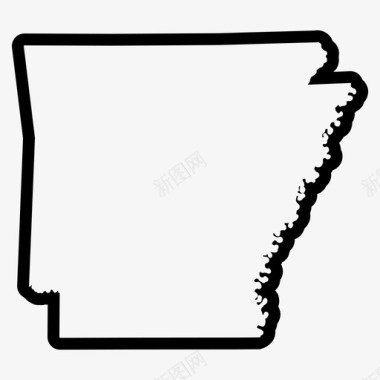 阿肯色州地图州图标
