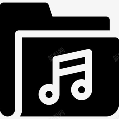 音乐文件夹音乐和视频应用程序3已填充图标