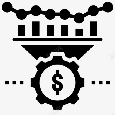 转化率分析漏斗图标