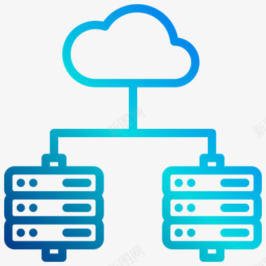 云托管在家工作92线性梯度图标