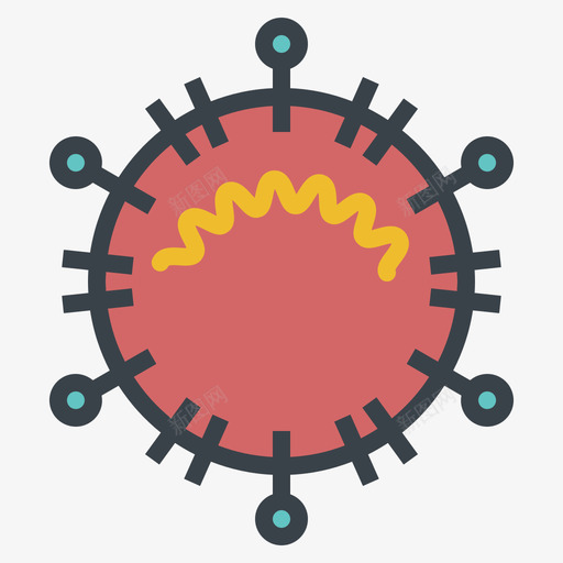 冠状病毒冠状病毒171线状颜色svg_新图网 https://ixintu.com 冠状 病毒 线状 颜色